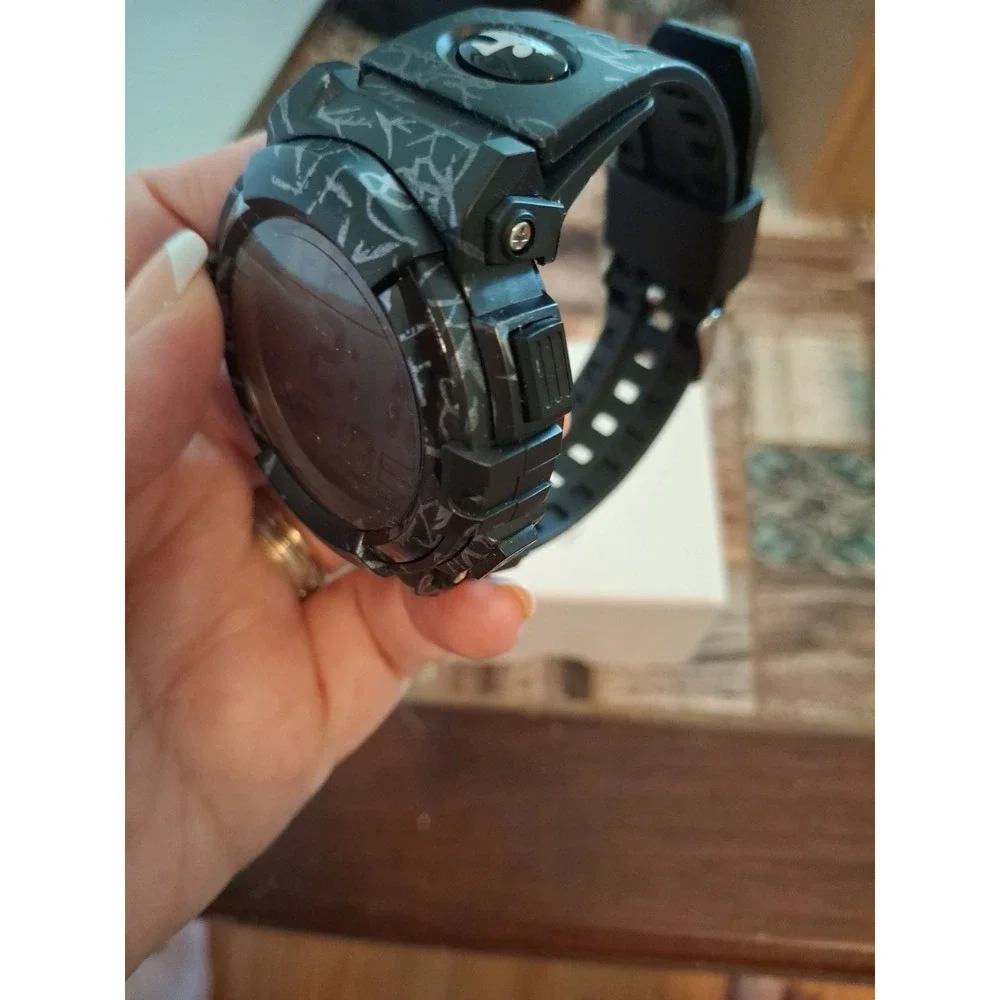 NIB Lavaredo Mens Digital Watch. Blk/Grey,LED Backlight,date,alarm,stopwatch.